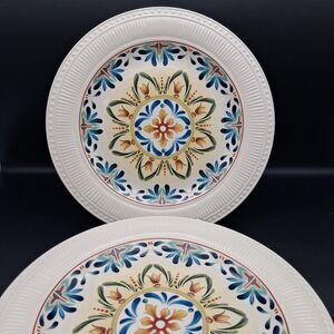 Pier 1 Imports Athena Ironstone Dinner Plates 11" Set of 4 Floral